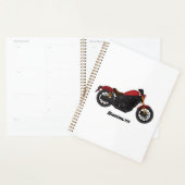 Motorrijwiel met wolkruisstijl planner (Display)