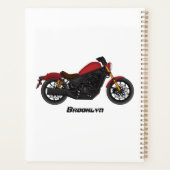 Motorrijwiel met wolkruisstijl planner (Achterkant)