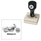 Motorrijwiel met wolkruisstijl rubberstempel (Gestempeld)