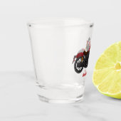 Motorrijwiel met wolkruisstijl shot glas (Links)