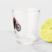 Motorrijwiel met wolkruisstijl shot glas (Rechts)