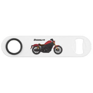 Motorrijwiel met wolkruisstijl speed flessenopener