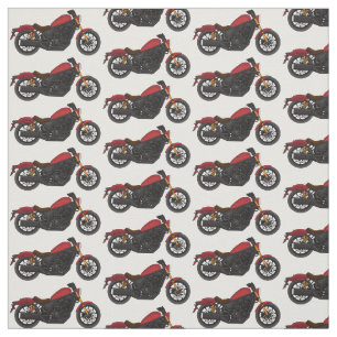 Motorrijwiel met wolkruisstijl stof