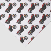 Motorrijwiel met wolkruisstijl tissuepapier (Detail)