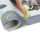 Motorrijwiel omhoog draaien cadeaupapier (Rol Hoek)