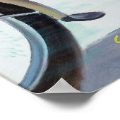 Motorrijwiel omhoog draaien poster (Hoek)