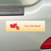 Motorrijwiel: Profiel contouren: Bumpersticker (Op auto)