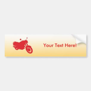 Motorrijwiel: Profiel contouren: Bumpersticker