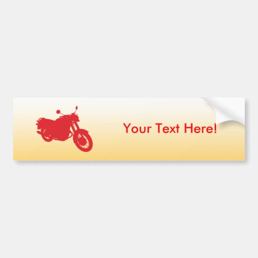 Motorrijwiel: Profiel contouren: Bumpersticker (Voorkant)