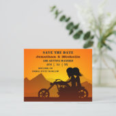 Motorrijwiel: raket, zonneschijn/zonneschijn save the date (Staand voorkant)