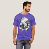 Motorrijwiel Shirt Biker Native American Biker (Voorkant volledig)