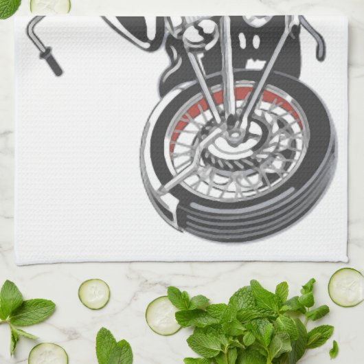 Motorrijwiel. Theedoek (Gevouwen)