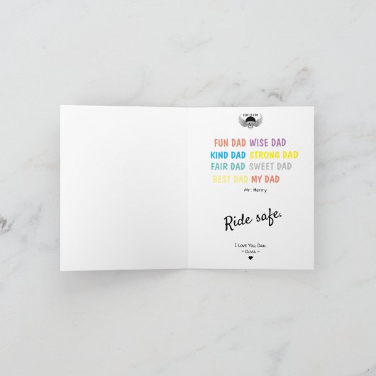  motorrijwiel-Vaderdag Kaart (Binnen)