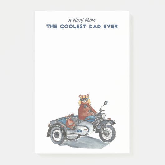 Motorrijwiel Vaderdag Koudste vader ooit Post-it® Notes (Voorkant)