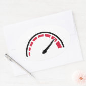 Motorrijwiel voor snelraces ovale sticker (Envelop)