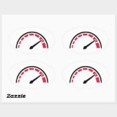 Motorrijwiel voor snelraces ovale sticker (Vel)