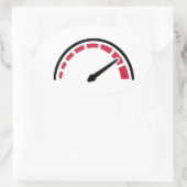 Motorrijwiel voor snelraces ovale sticker (Tas)