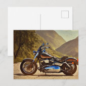 Motorrijwiel voor Uitzichten in bergen Briefkaart (Voorkant / Achterkant)