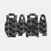 Motorrijwiel voor zwart en zilver bedankdoosjes (Uitgevouwen)