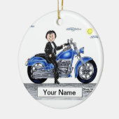 Motorrijwiel - Vrouw Keramisch Ornament (Links)