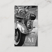 Motorrijwiel zwart-wit visitekaartje (Voorkant)