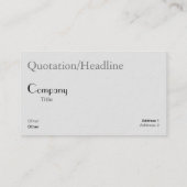 Motorrijwiel zwart-wit visitekaartje (Achterkant)