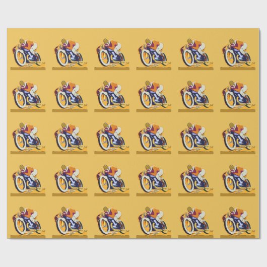 Motorrijwielen Cadeaupapier (Vlak)