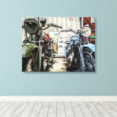 Motorrijwielen Canvas Afdruk (Insitu (Houten vloer))