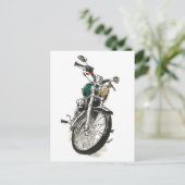 Motorrijwielen in inkt I Briefkaart (Staand voorkant)