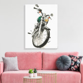 Motorrijwielen in inkt I Canvas Afdruk (Insitu (Woonkamer))