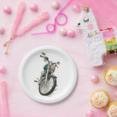 Motorrijwielen in inkt I Papieren Bordje (Feest)