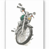 Motorrijwielen in inkt I Sticker (Voorkant)