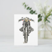 Motorrijwielen in inkt II Briefkaart (Staand voorkant)