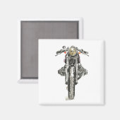 Motorrijwielen in inkt II Magneet (Voorkant / Achterkant)