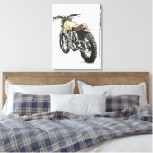 Motorrijwielen in inkt III Canvas Afdruk (Insitu (Slaapkamer))