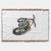 Motorrijwielen in inkt III Deken (Voorkant)