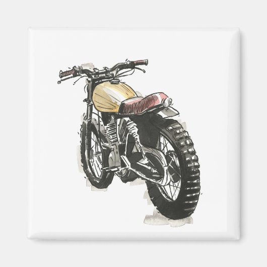 Motorrijwielen in inkt III Magneet (Voorkant)