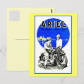 Motorrijwielen met  retro Ariel en Briefkaart (Voorkant / Achterkant)