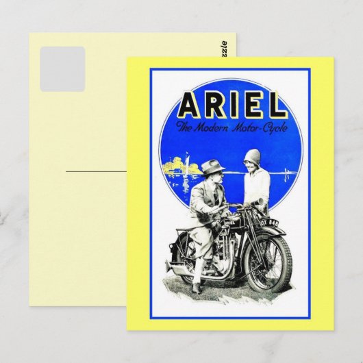 Motorrijwielen met  retro Ariel en Briefkaart (Voorkant / Achterkant)