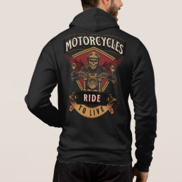 motorrijwielen met riem naar de schedel, naar de l hoodie