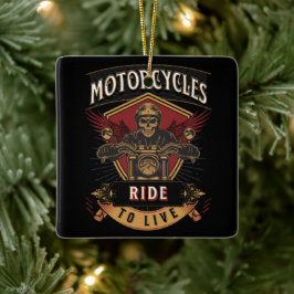 motorrijwielen met riem naar de schedel, naar de l keramisch ornament