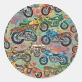 Motorrijwielen Ronde Sticker (Voorkant)