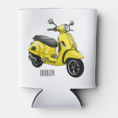 Motorrijwielillustratie cartoon blikjeskoeler (Voorkant)