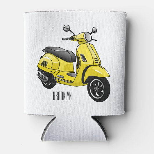 Motorrijwielillustratie cartoon blikjeskoeler (Voorkant)