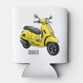 Motorrijwielillustratie cartoon blikjeskoeler (Achterkant)