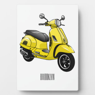 Motorrijwielillustratie cartoon fotoplaat