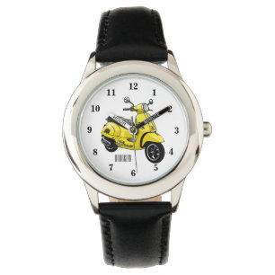 Motorrijwielillustratie cartoon horloge