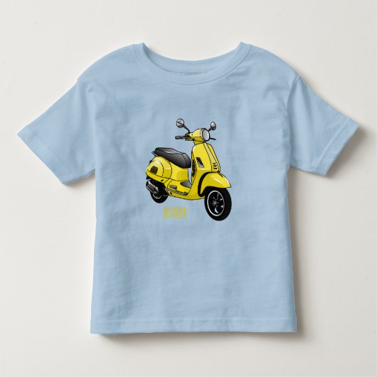 Motorrijwielillustratie cartoon kinder shirts (Voorkant)
