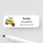 Motorrijwielillustratie cartoon naamplaatje (In situ)