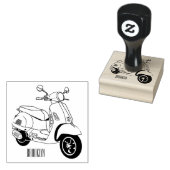 Motorrijwielillustratie cartoon rubberstempel (Gestempeld)